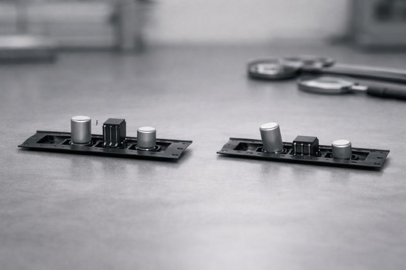 Engineering inspection comparing stable and unstable carrier tape pocket depth and component seating behavior