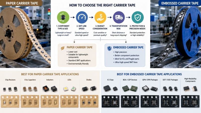 How to choose between paper carrier tape and embossed carrier tape
