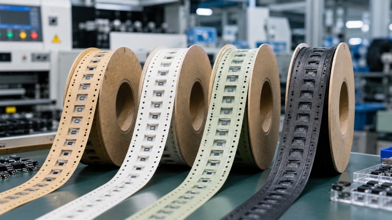 Different types of paper carrier tape materials used for SMT packaging