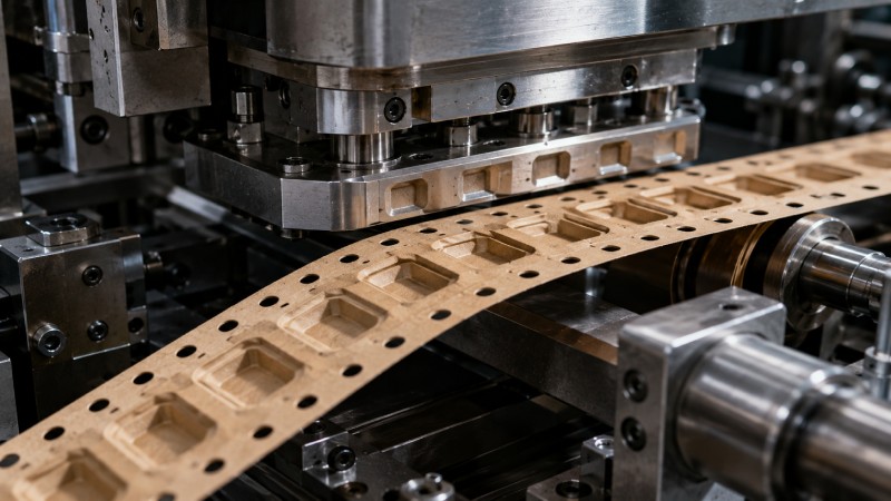 Automated quality inspection of paper carrier tape production