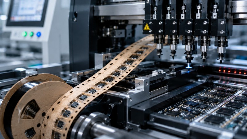 SMT feeding test for custom paper carrier tape design