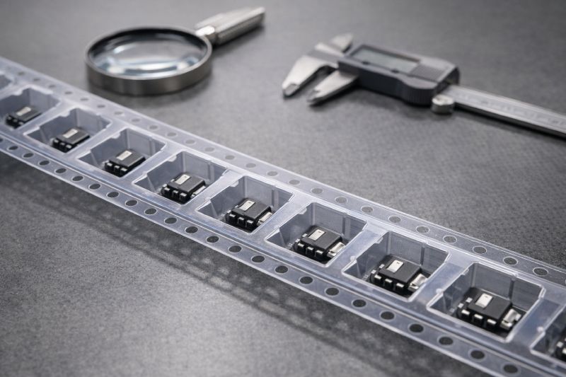 Deep-pocket PC carrier tape showing stable pocket geometry and secure component seating during engineering inspection