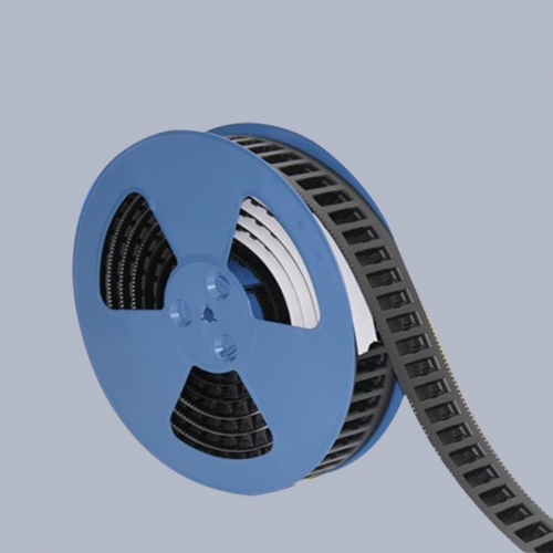 Carrier tape sealed with cover tape as part of tape-and-reel packaging system