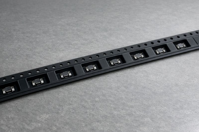 PS carrier tape with uniform shallow pockets and consistent sprocket hole alignment under controlled forming conditions