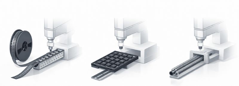 smt feeding methods comparison tape and reel vs tray vs tube packaging